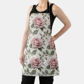Tablier Roses anglaises classiques dans des teintes douces (Insitu)