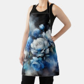 Tablier Roses bleues et blanches (Insitu)