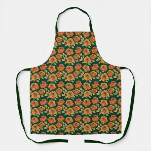 Tablier Roses dans diverses nuances d'orange et de jaune