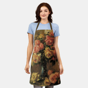Tablier Roses dans un vase par Pierre Renoir, Beaux-arts a