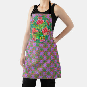 Tablier Roses d'aquarelle rose