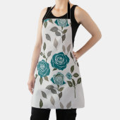 Tablier Roses Dessinés Dans Des Bleus Et Des Verts Atténué (Insitu)