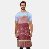 Tablier Roses et coeurs roses (Porté)