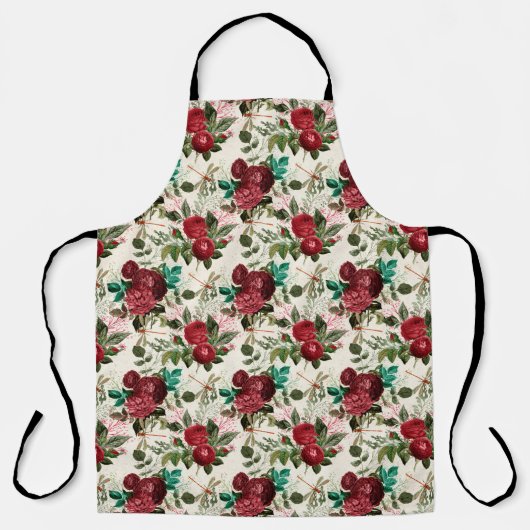 Tablier Roses et libellules (Design 14) (Recto)