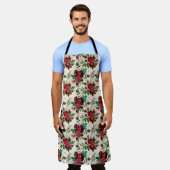 Tablier Roses et libellules (Design 14) (Porté)