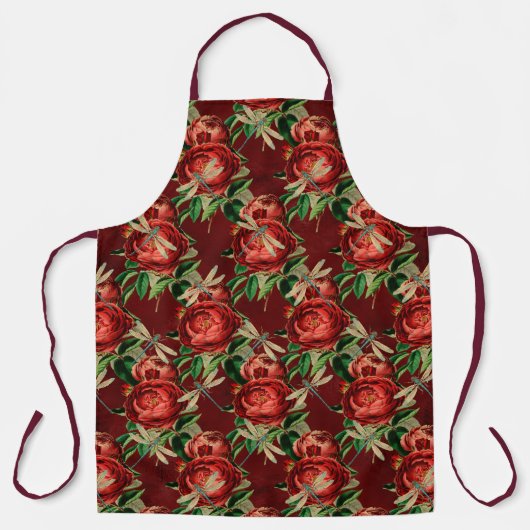 Tablier Roses et libellules (Design 5) (Recto)
