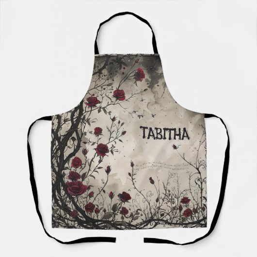 Tablier roses et ronces gothiques (Recto)