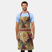 Tablier Roses / Fleurs de Noël de style vintage (Porté)