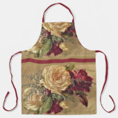 Tablier Roses / Fleurs de Noël de style vintage (Recto)