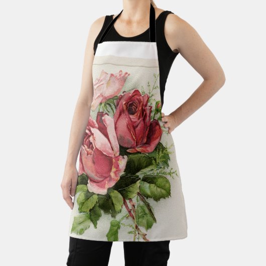 Tablier Roses floraux Vintages antiques (Insitu)