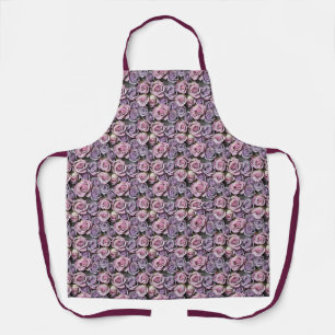 Tablier Roses Lilas Avec Douce Lilac Et Rose