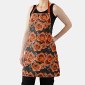Tablier Roses Orange Rouillé Chaud (Insitu)