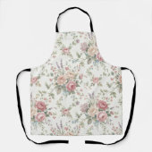 Tablier Roses pastel élégant shabby chic (Recto)