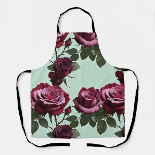 Tablier Roses Riches Violettes Et Rouges Profonds Sur Un V