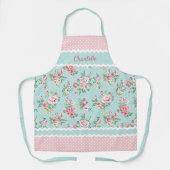 Tablier Roses roses blanches blanches À petits pois blancs (Recto)