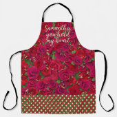 Tablier Roses rouges de la Saint-Valentin avec message per (Recto)