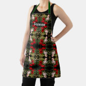 Tablier Roses Rouges Et Blancs Exposés Personnalisés (Insitu)