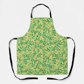 Tablier Roses sauvages en jaune et vert (Recto)