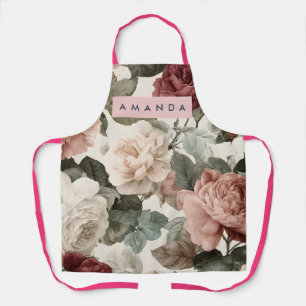 Tablier Roses victoriennes élégantes personnalisées en ros