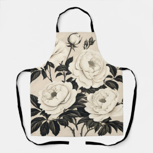 Tablier Roses vintages Et Pies Sur Crème