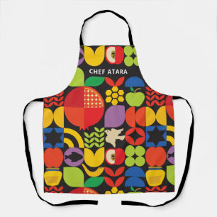 Tablier Rosh Hashanah Icônes géométriques personnalisées A