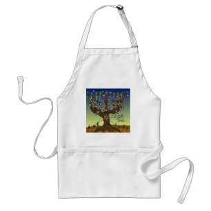 Tablier Rosh Hashanah L'Shanah Tovah Arbre de Vie Menorah
