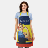 Tablier Rosie Riveter ajouter du texte (Porté)