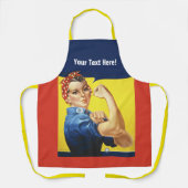 Tablier Rosie Riveter ajouter du texte (Recto)