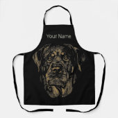 Tablier Rottweiler Chien Portrait Vintage Rottie Design (Recto)