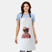 Tablier Rottweiler Chiot habillé en sorcière rose - Cute H (Porté)