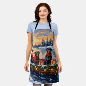 Tablier Rottweiler Christmas Boat Holiday (Porté)