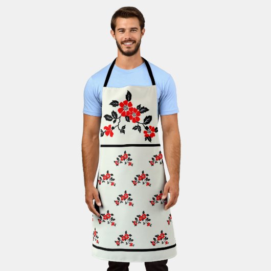 Tablier rouge (Porté)