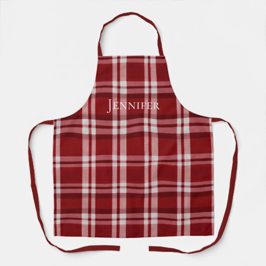 Tablier Rouge blanc (Recto)