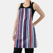 Tablier rouge, blanc et bleu (Insitu)