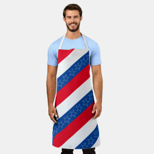 Tablier Rouge, blanc et bleu patriotique américain