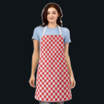 Tablier Rouge Classique Et Blanc En vichy    PlaidApron<br><div class="desc">motif de en vichy de couleur rose rustique avec un chèque rouge et blanc.</div>