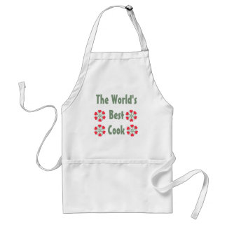 Tablier rouge de fleur de coeurs du cuisinier six