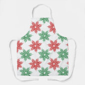 Tablier Rouge et vert Aquarelle Motif 2 (Recto)