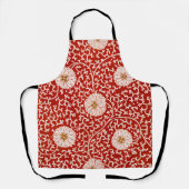 Tablier Rouge Floral Vibrant Ornate Classé Motif (Recto)