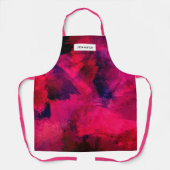 Tablier Rouge foncé et violet Abstrait moderne et audacieu (Recto)