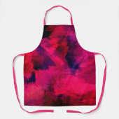 Tablier Rouge foncé et violet Gras & Abstrait moderne (Recto)