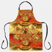 Tablier Rouge Golden Jaune Africain Couleurs traditionnell (Recto)