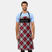 Tablier Rouge Noir Classique Monogramme Vichy Black Watch  (Porté)