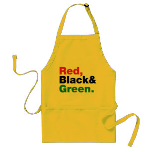 Tablier Rouge, Noir et Vert.