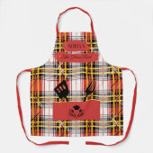 Tablier rouge personnalisé avec ustensiles de Cuis (Recto)