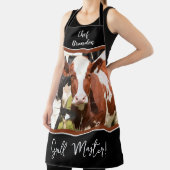 Tablier Rouge personnalisé, blanc Holstein Grill Master (Insitu)