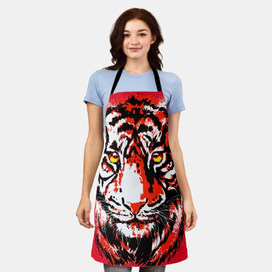 Tablier rouge réaliste (Porté)