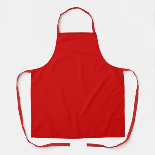 Tablier Rouge-rouge, fête rouge, couleur unie, (Recto)