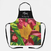 Tablier Rouge Tiger Lily floral, maman (Recto)