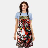 Tablier rouge - Tiger rouge - Tiger rouge Tiger Tê (Porté)
